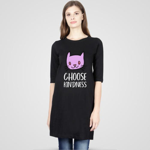 Choose Kindness T-shirt Dress - Mister Fab