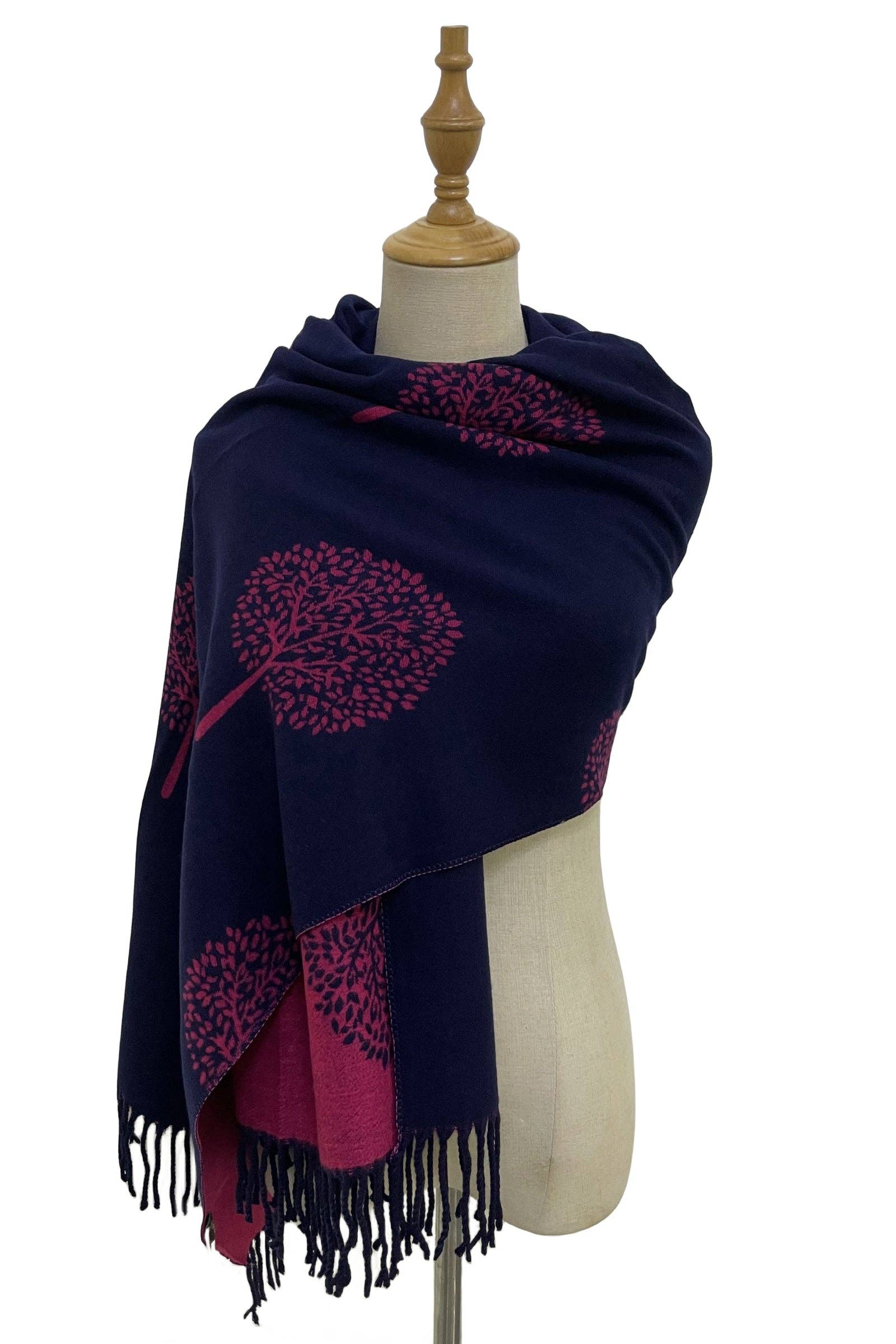Soft Mulberry Tree Scarf Mint & Navy 