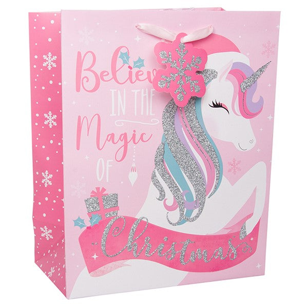 pink glitter gift bags