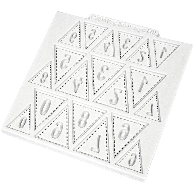 Bunting Alphabet Design Mat Katy Sue Designs Silicone Mould for Cake Decorating