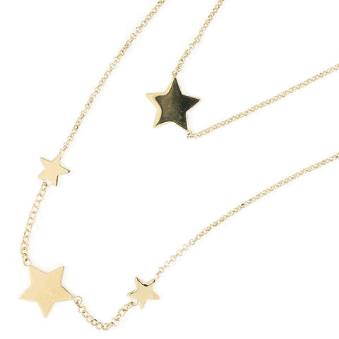 Collana doppio filo con Stelline