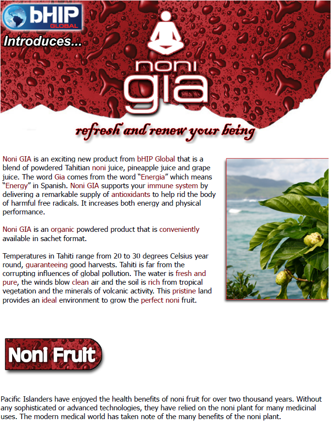 BHIP Noni Gia Overview