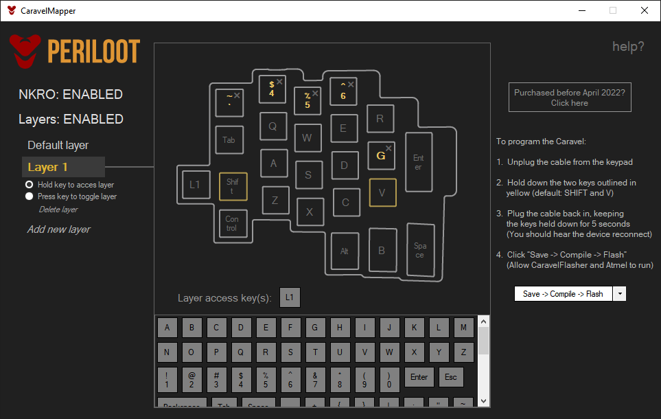 CaravelMapper Caravel mechanical gaming keypad mapping software