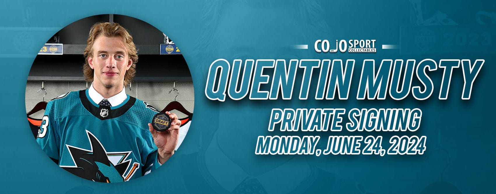 Quentin Musty Private Signing CoJo Sport Collectables Banner Quentin Musty Private Signing Banner CoJo Sport Collectables