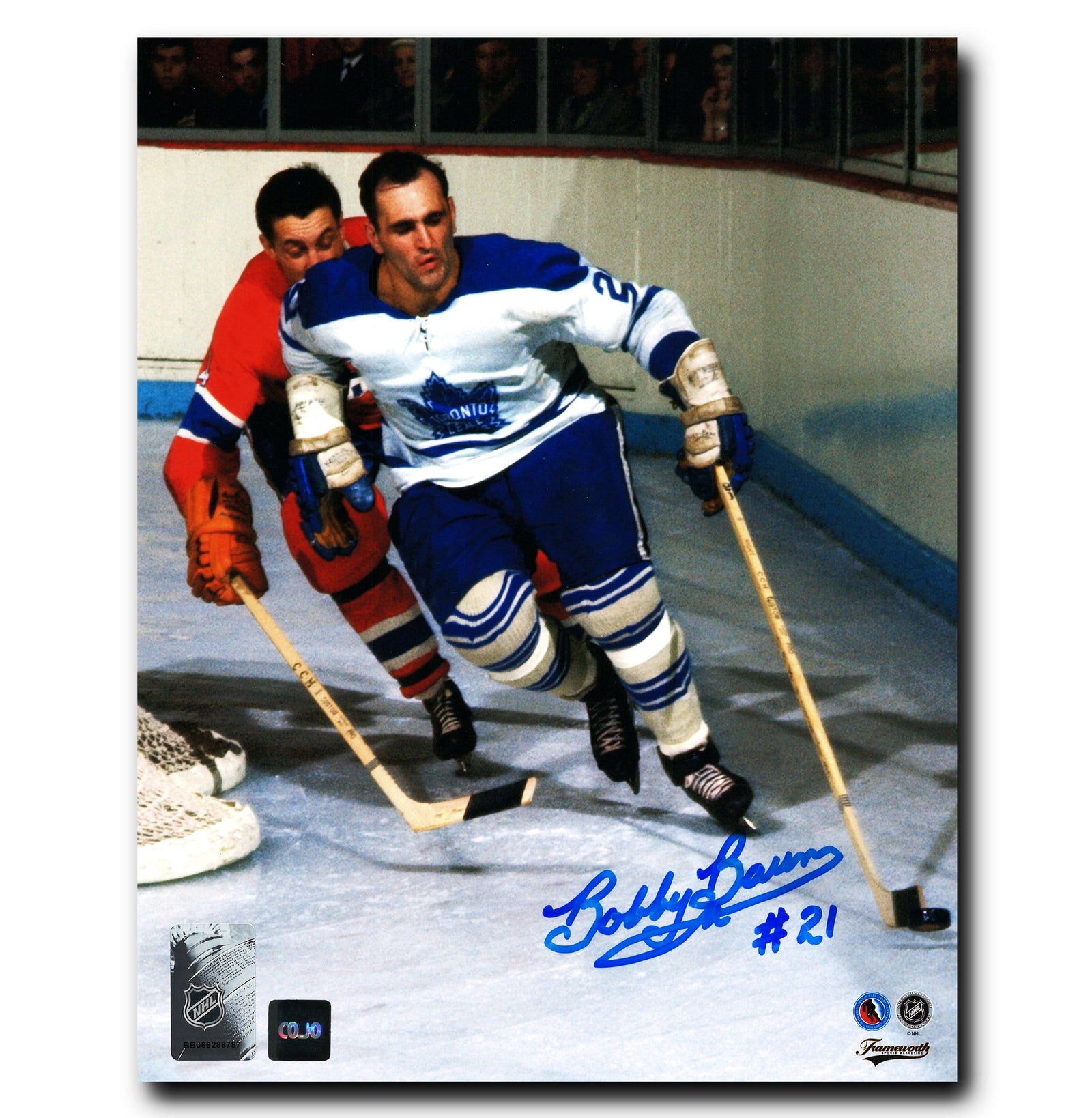 Bobby Baun Toronto Maple Leafs Autographed Behind Net 8x10 Photo | CoJo ...