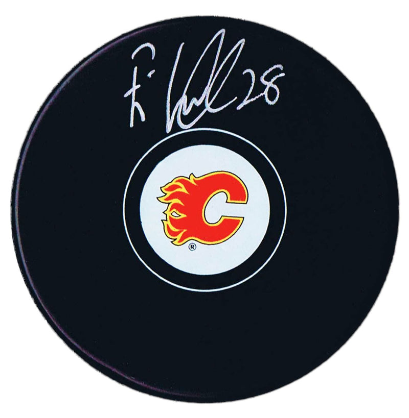 Elias Lindholm Autographed Calgary Flames Puck CoJo Sport Collectables Inc.