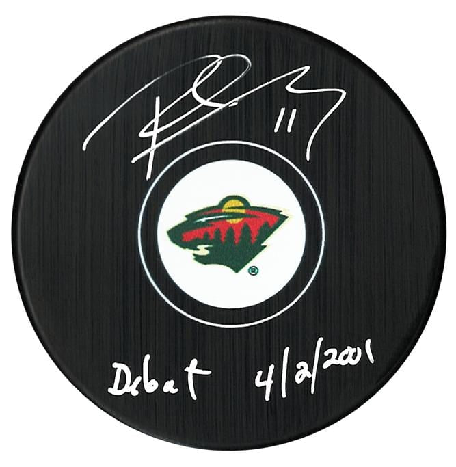 Pascal Dupuis Autographed Minnesota Wild Debut Inscribed Puck | CoJo ...