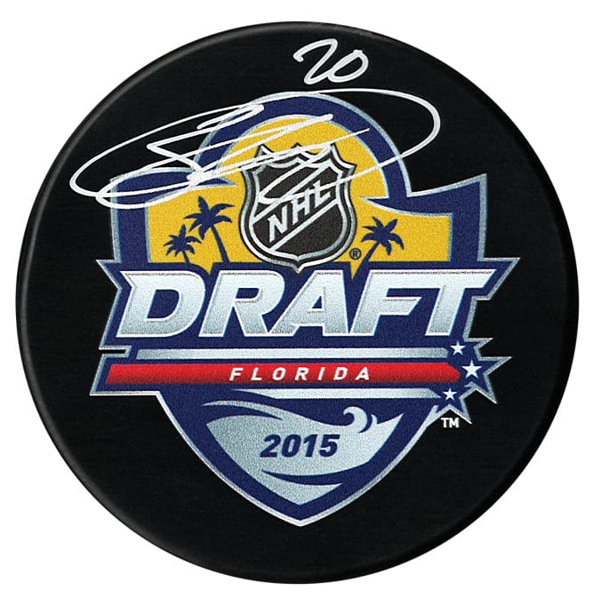 Sebastian Aho Autographed 2015 NHL Draft Puck CoJo Sport Collectables