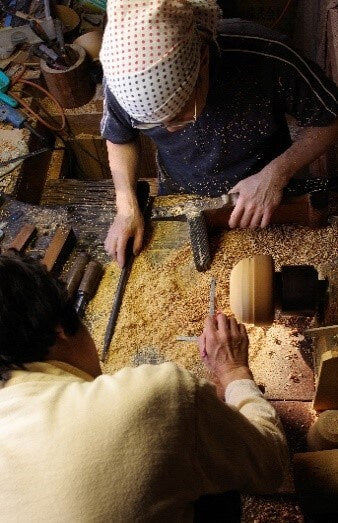 Woodwork Master Yoshio Nishihata of Wajima Japan Photo Copyright by Kogei Styling