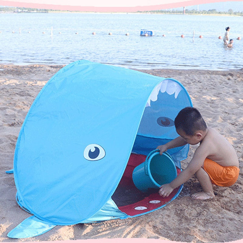 Tente De Plage Pour Bébé En Forme De Requin Avec Piscine