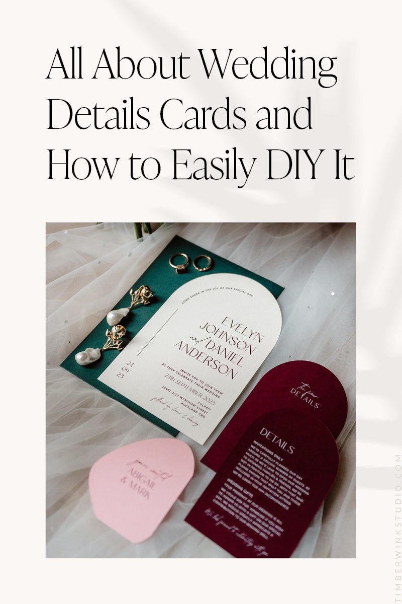 Wedding Details Card Essentials & Effortless DIY Crafting