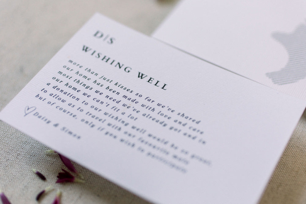 wedding invitation wishing well for gifts