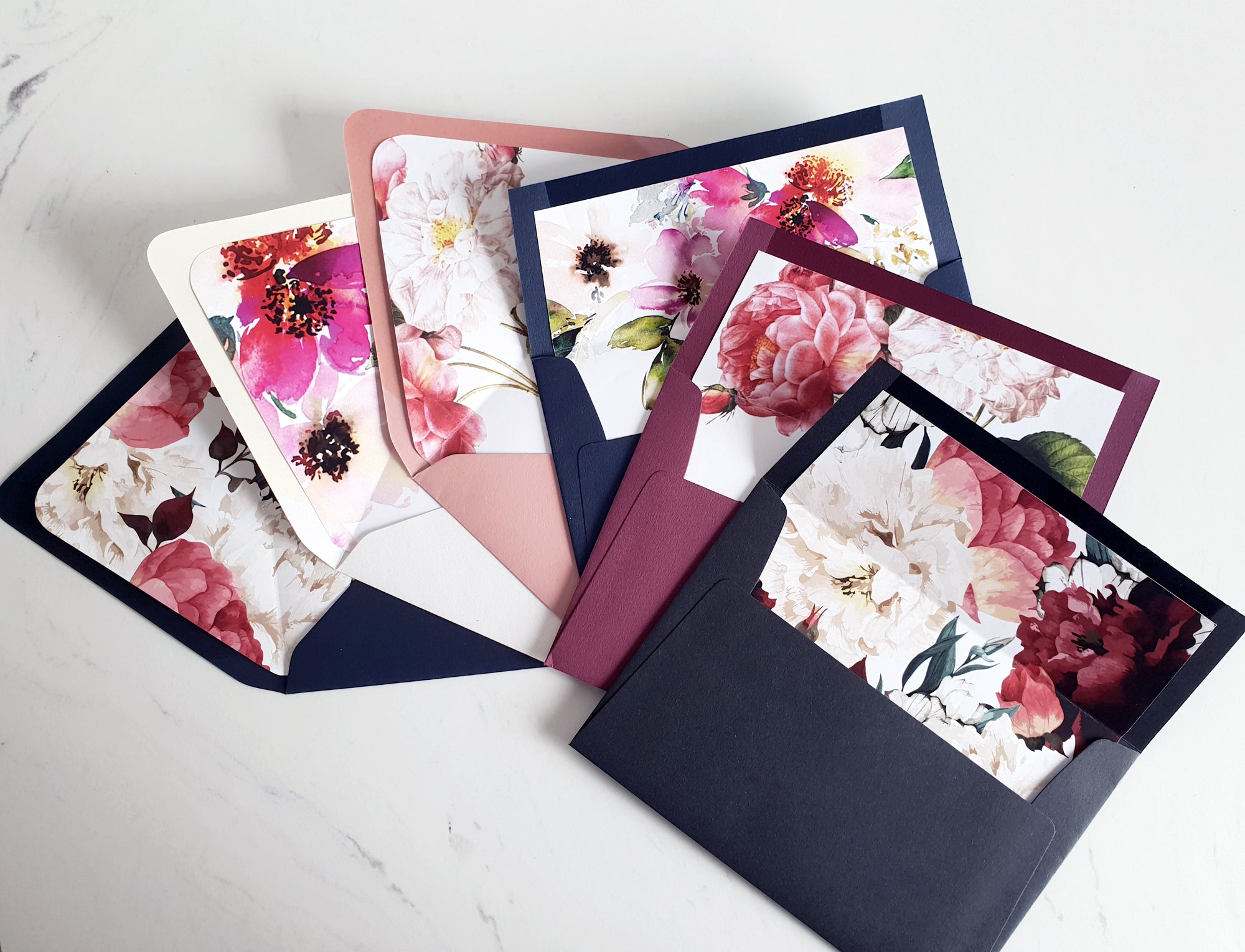 Free Floral Wedding Envelope Liners – TimberWink Studio NZ