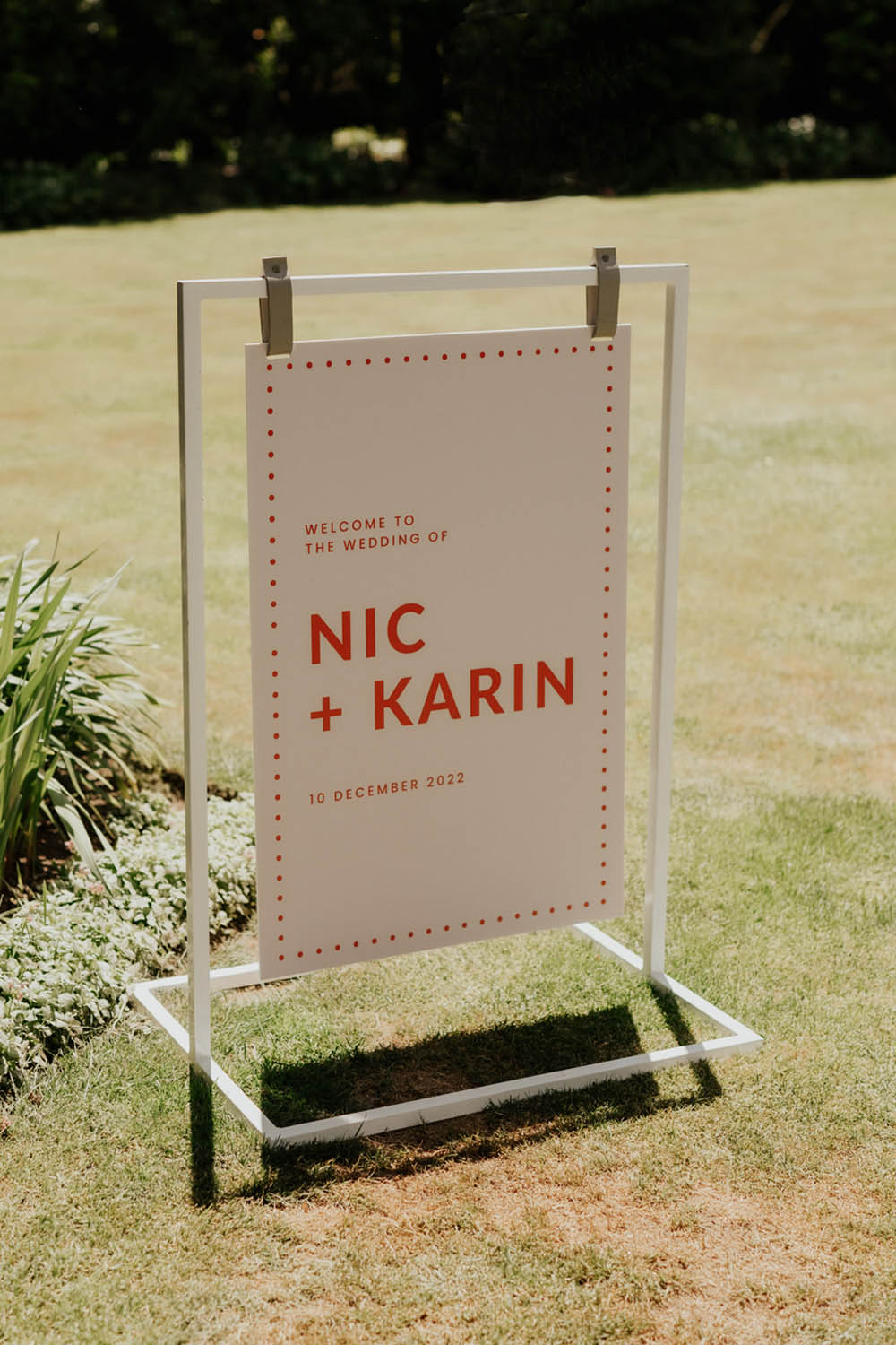 minimal wedding welcome sign template