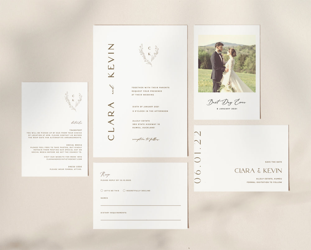 minimalist wedding invitations