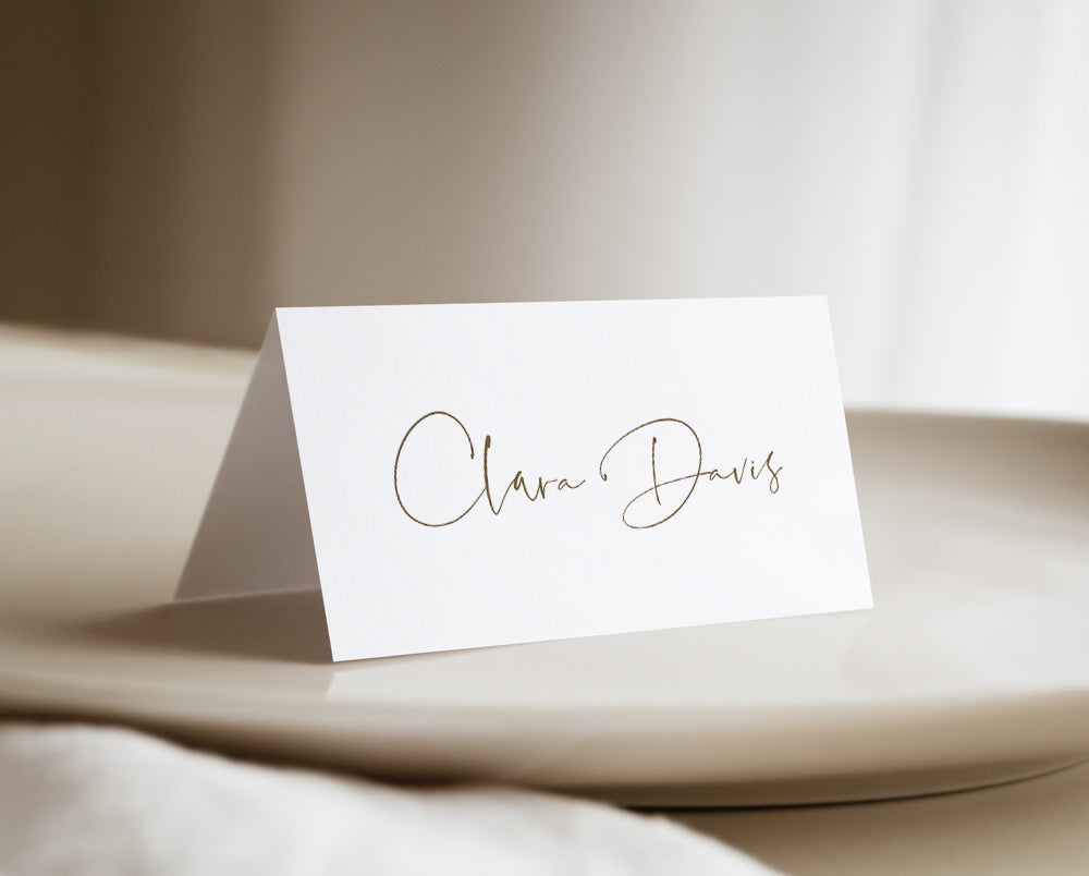simple wedding name card template