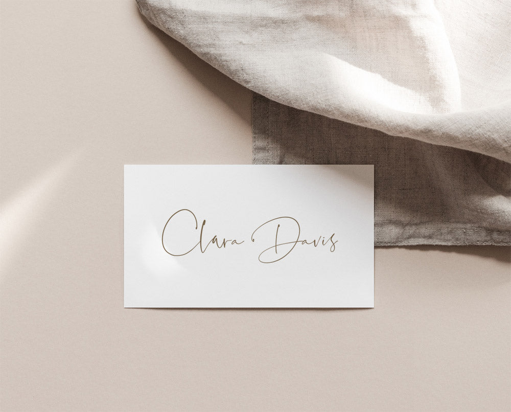 simple wedding place card template