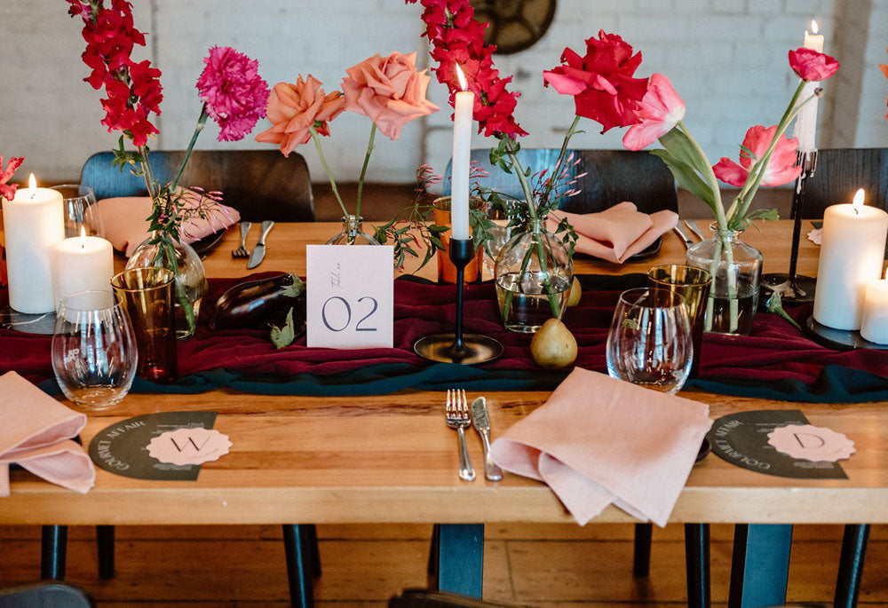 table numbers and place cards