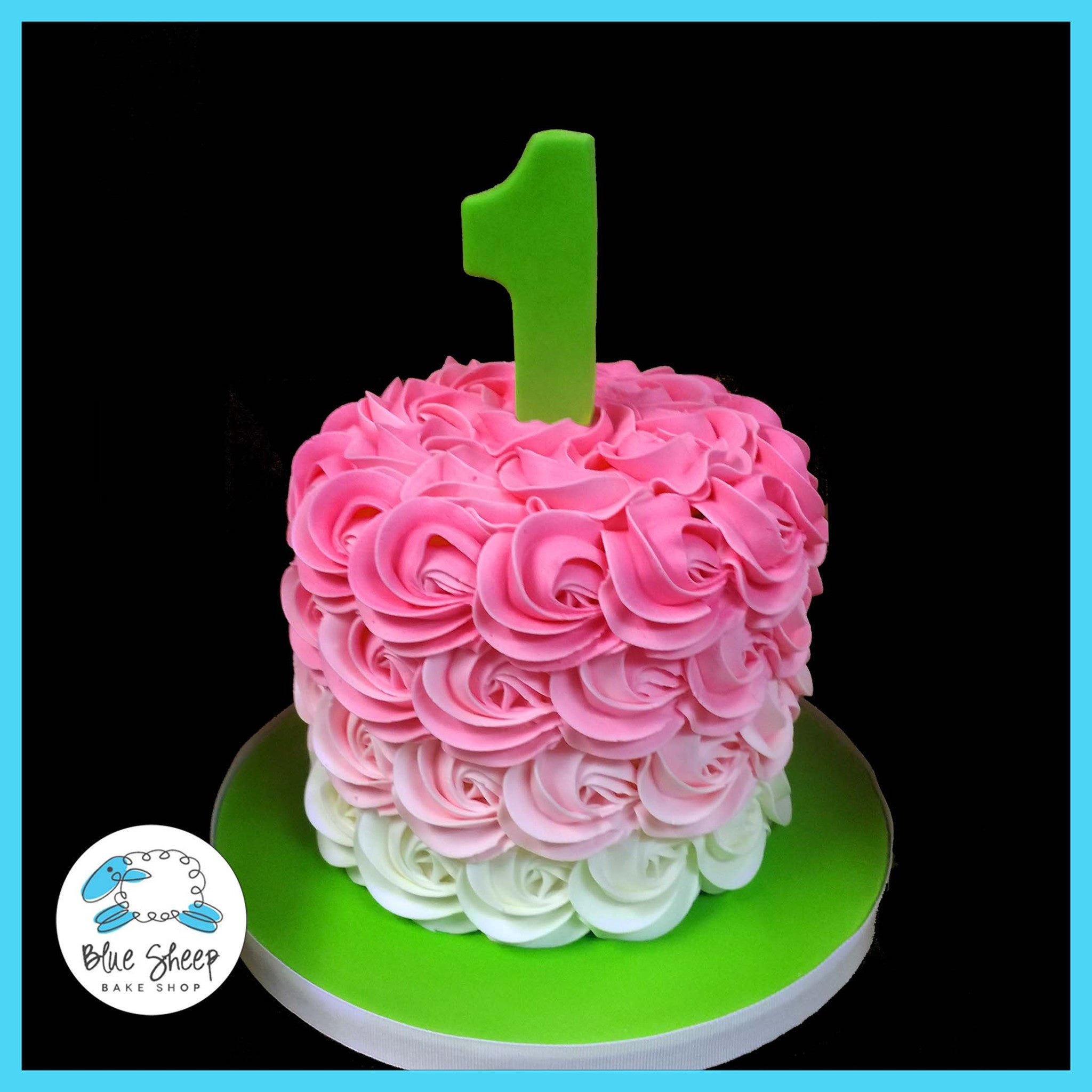 1st Birthday Pink Rosette Smash Cake Nj Blue Sheep Bake Shop 