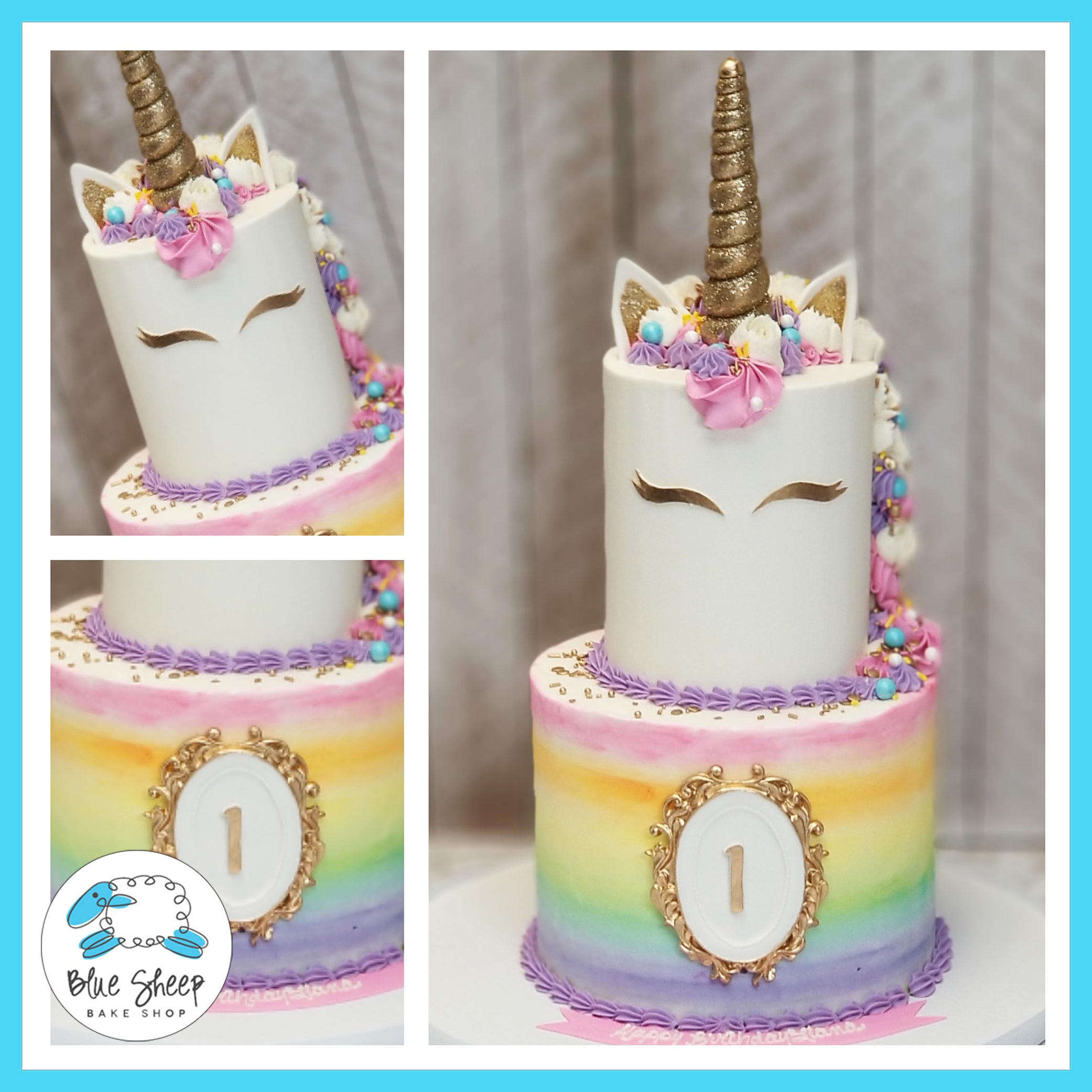 Rainbow Unicorn Birthday Cake | Blue Sheep Bake Shop