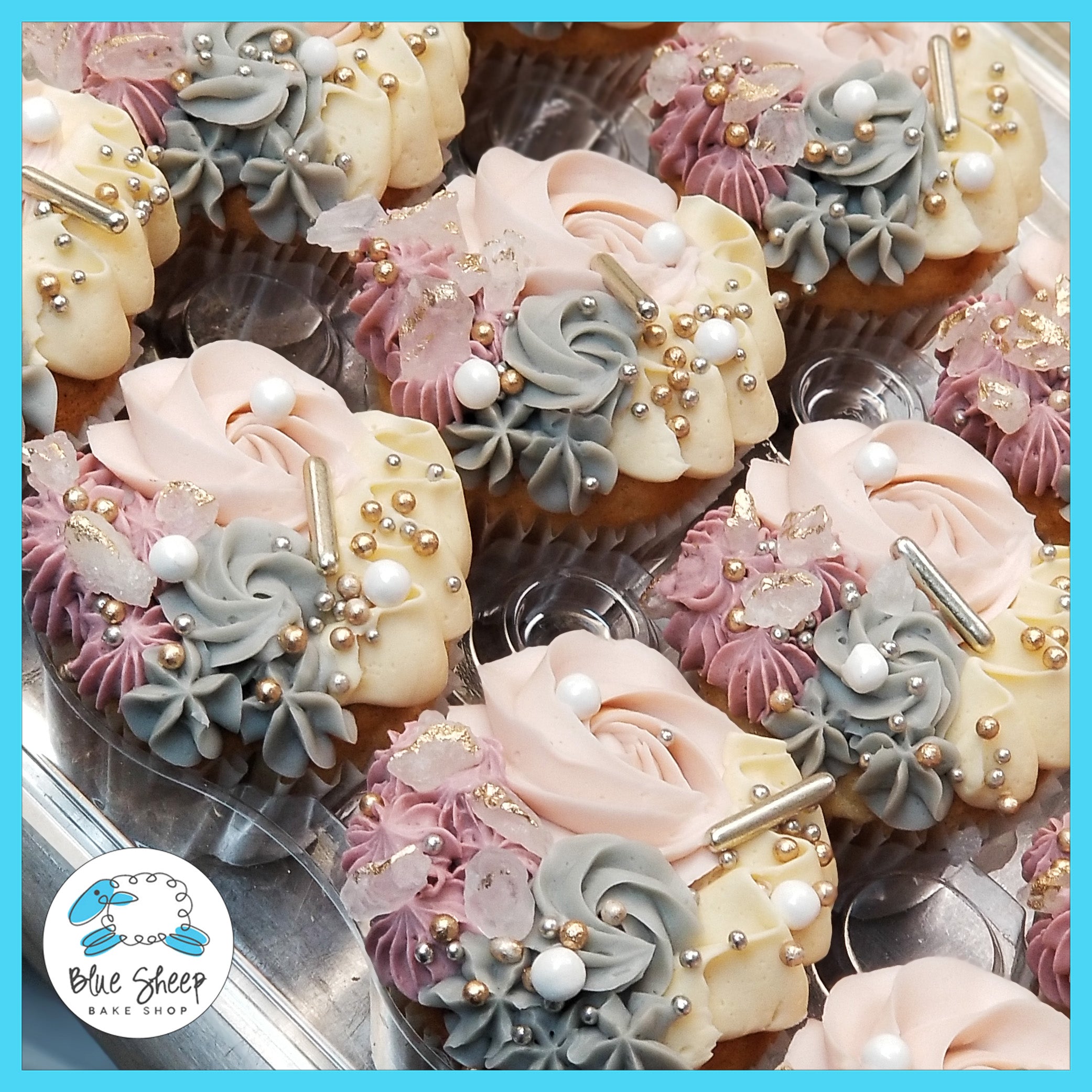 Buttercream Floral Textures Cupcakes Minimum 7 Days Lead Time Requir Blue Sheep Bake Shop