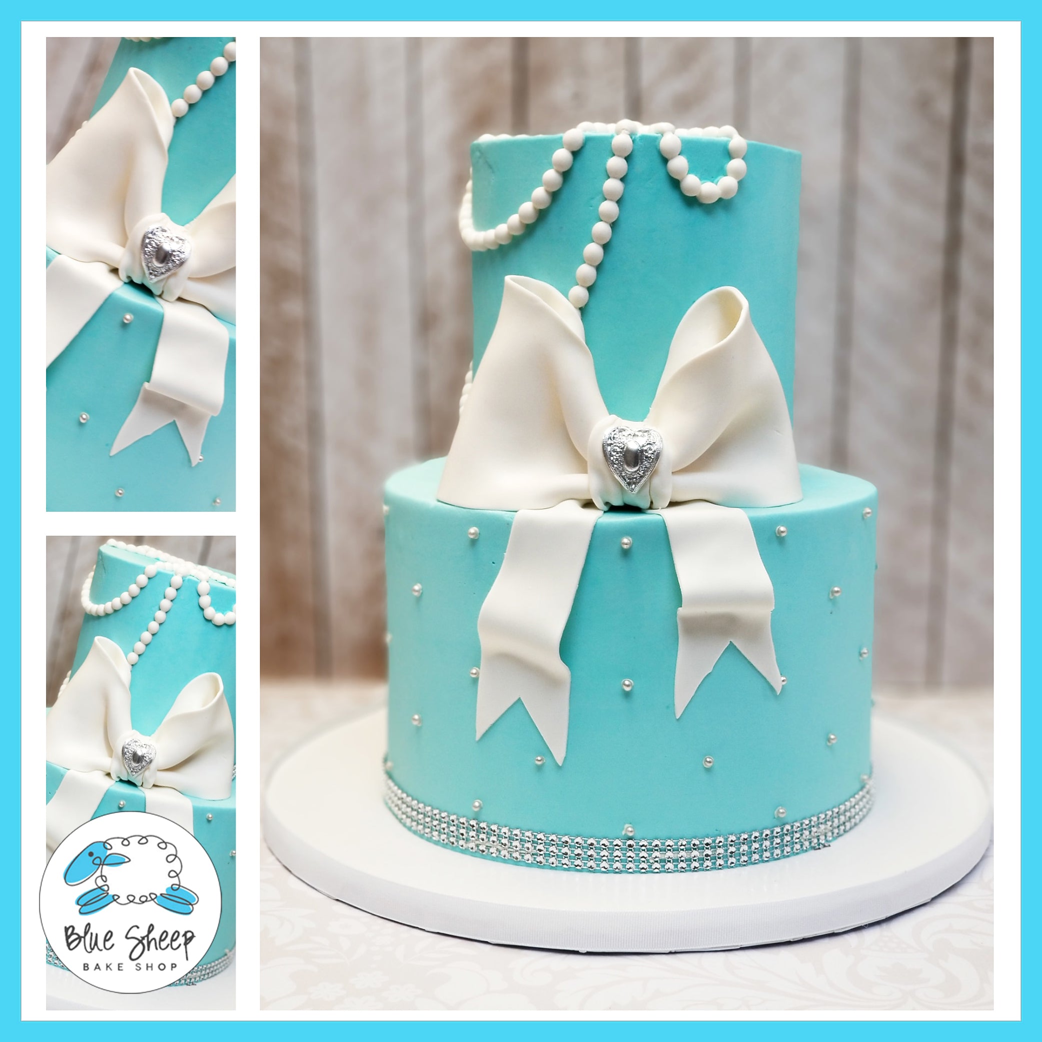 tiffany baby shower cake