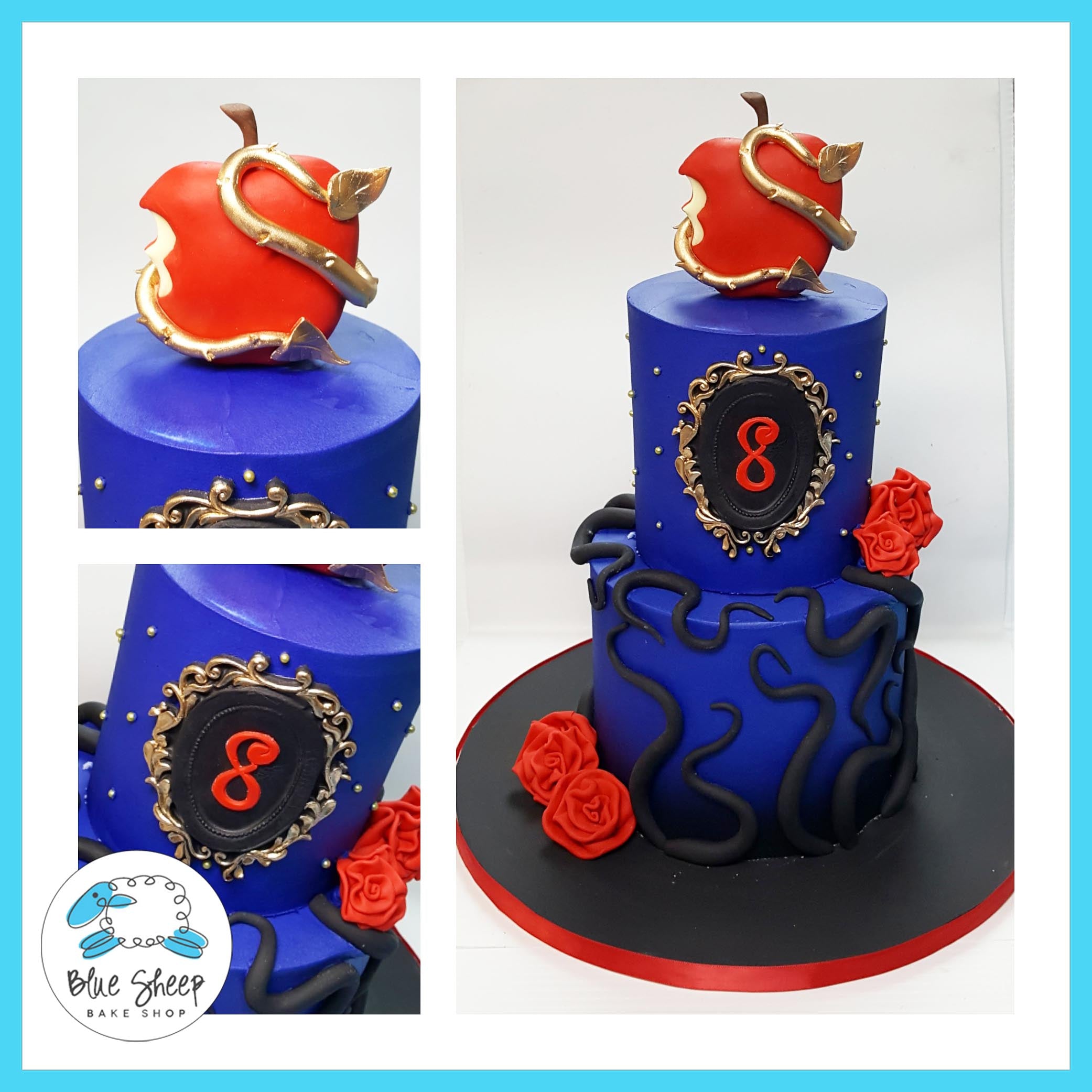 Descendants Buttercream Birthday Cake Blue Sheep Bake Shop