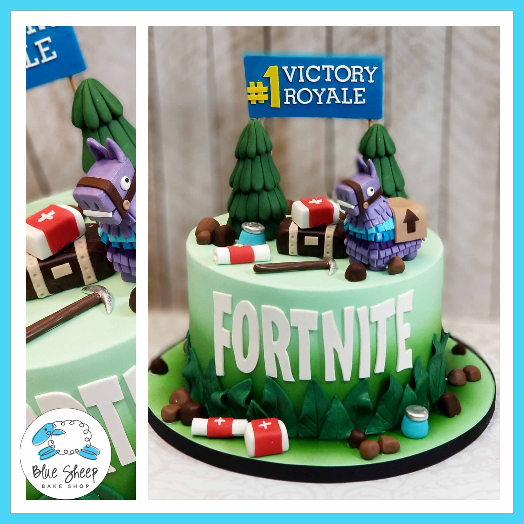 fortnite battle royal cake nj custom cakes blue sheep bake shop - all of the birthday cakes in fortnite
