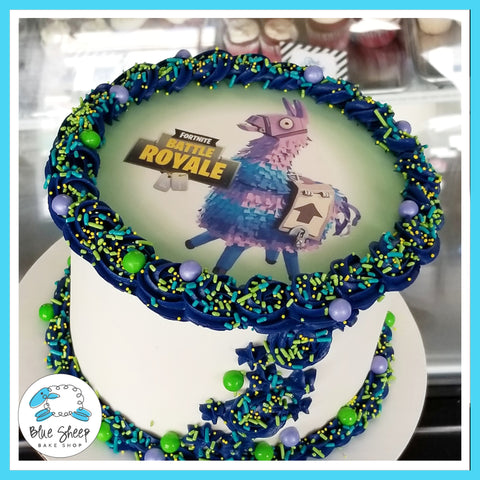 fortnite llama birthday cake - fortnite battle royale birthday cake