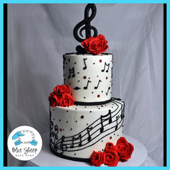 Music Note Birthday Cake | Blue Sheep Bake Shop
