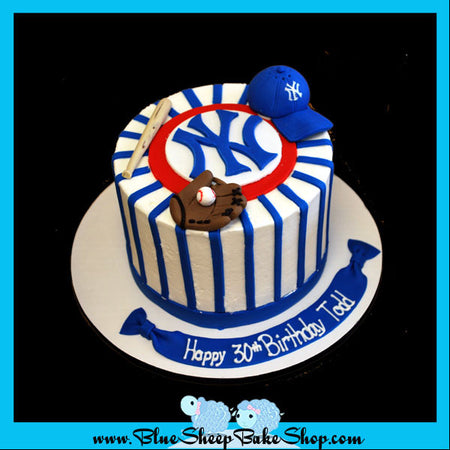 Ny Yankees 30th Birthday Cake Blue Sheep Bake Shop