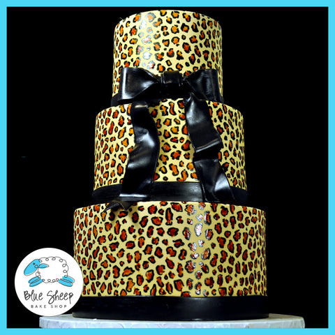 animal cheetah print sweet 16 custom cake nj