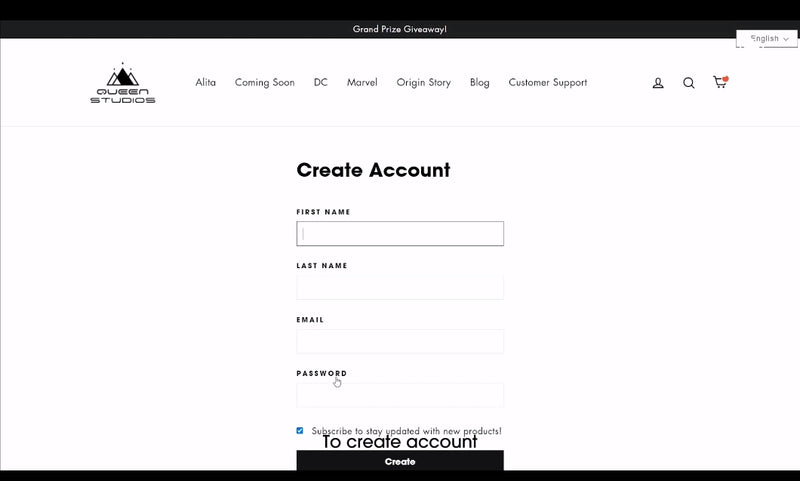 Create an account