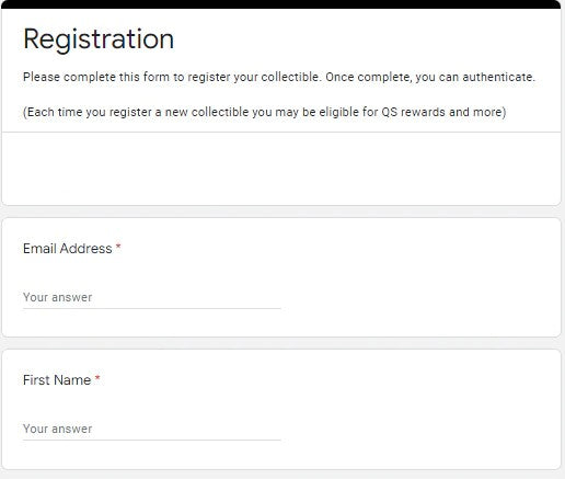 Queen Studios Authentication Registration