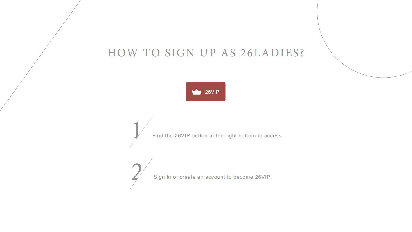 How to sign up as 26 ladies