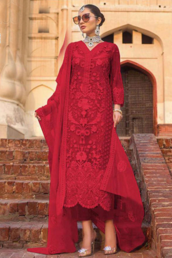 red bridal suit salwar