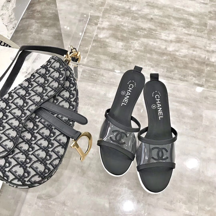 chanel sandals pvc