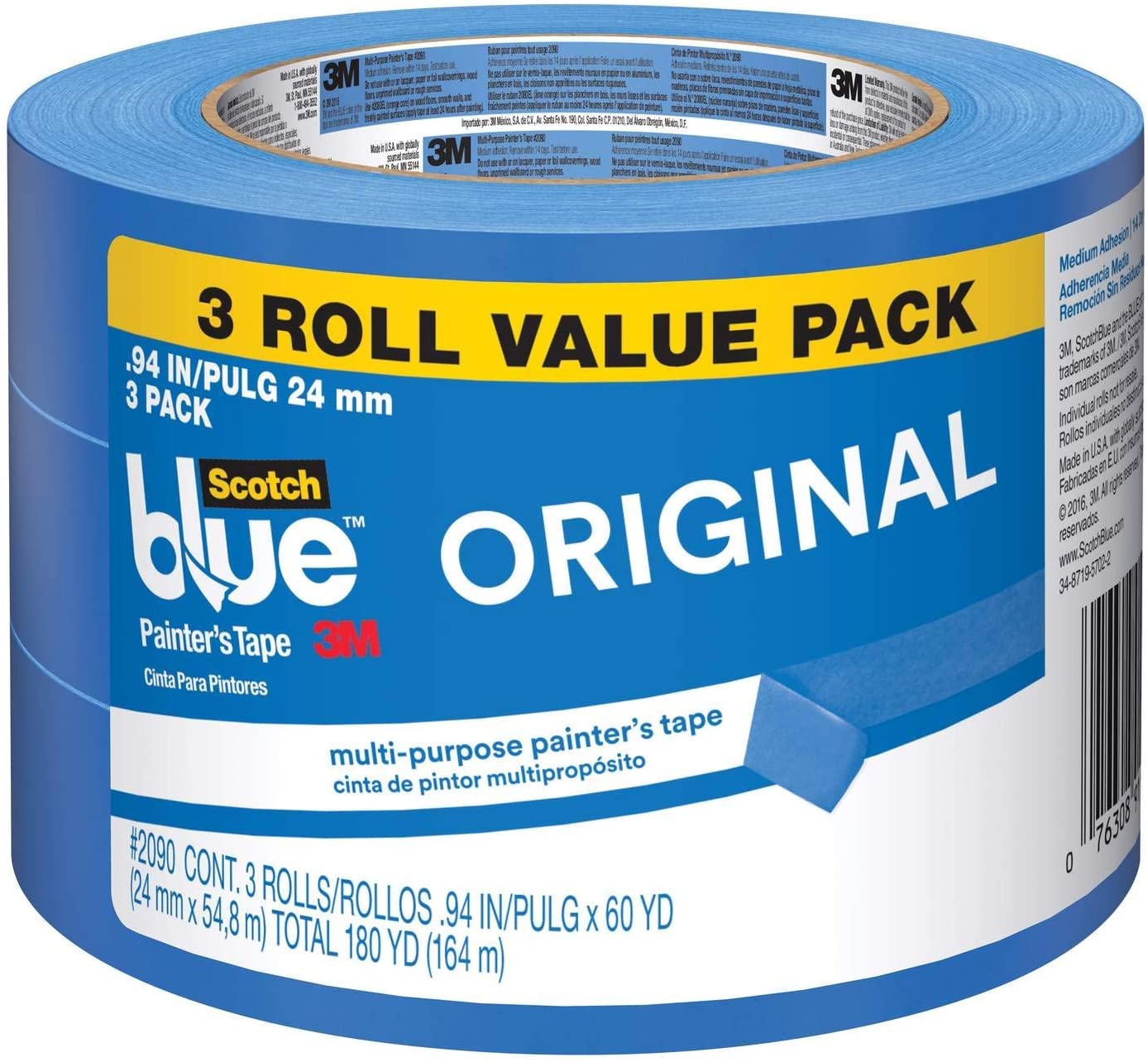 3M 2090 Scotch Blue Painter's Tape - 1.5 Roll