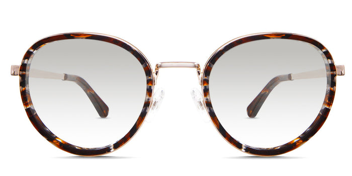Corry black tinted Gradient eyeglasses in batik variant which is round shaped medium size frame