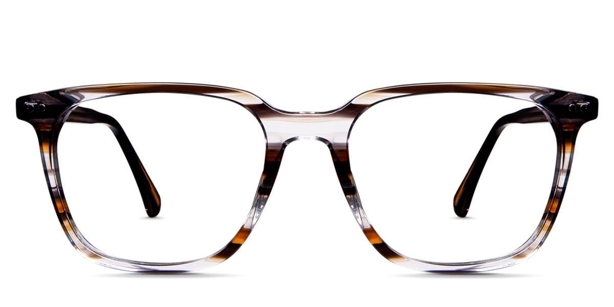 Baumann eyeglasses in chardonnay variant - square frame in brown, orange and gray colour - frame size 51-18-145