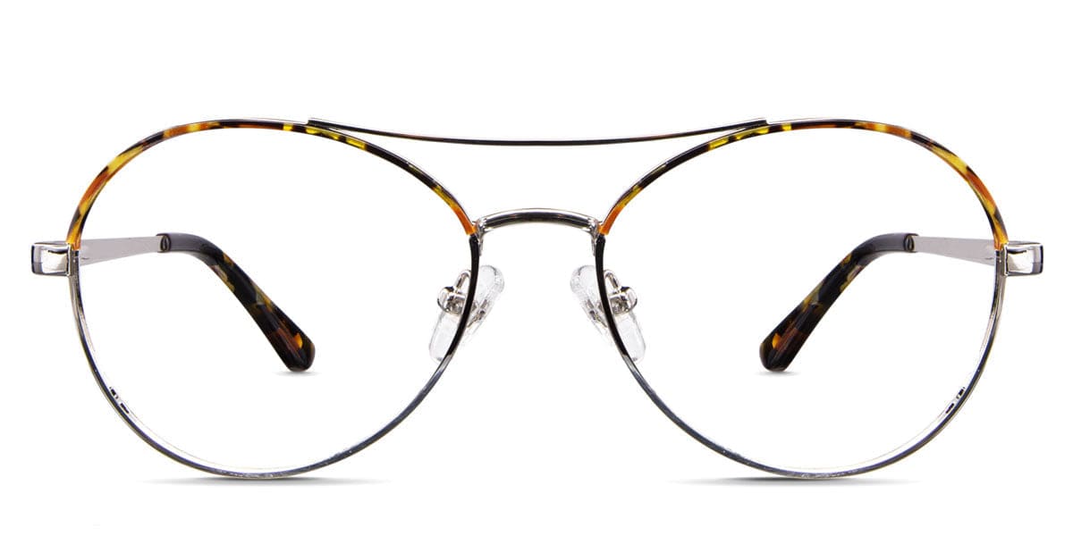 Wilson glasses in lattice variant - round frame in yellow orange and black shades of colours