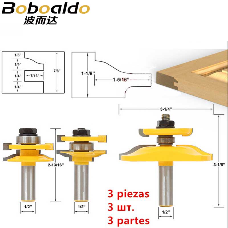 Cabinet Door Rail Stile Milling Cutter Carbide Woodworking