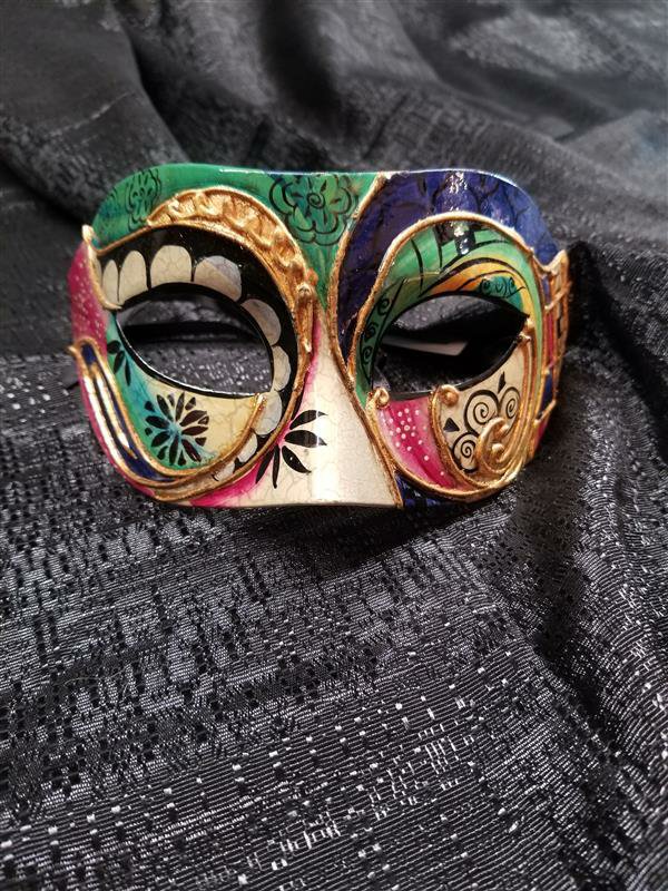 amerikansk dollar Lår imod Ornate Gold Mask with Colors | associatedtheatrical