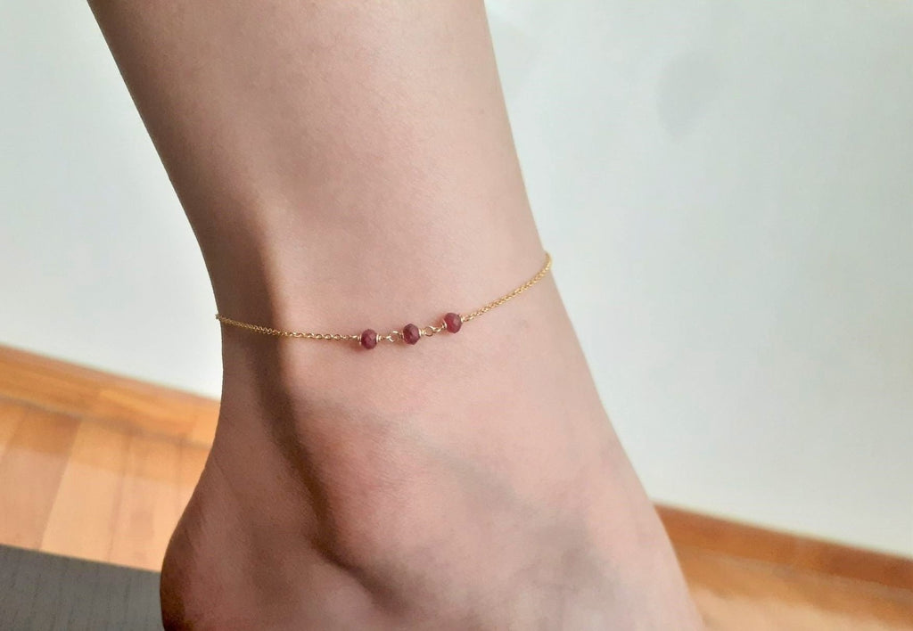 Raise the Bar  Ruby Charm Bracelet by Jaimie Nicole Jewelry