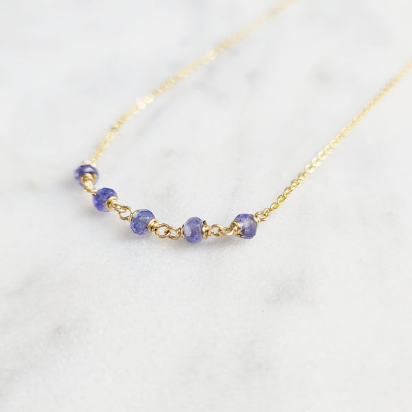 Dainty Tanzanite Choker Necklace– Admirable Jewels