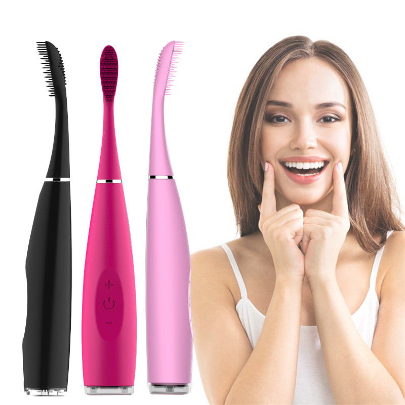 sonic silicone toothbrush