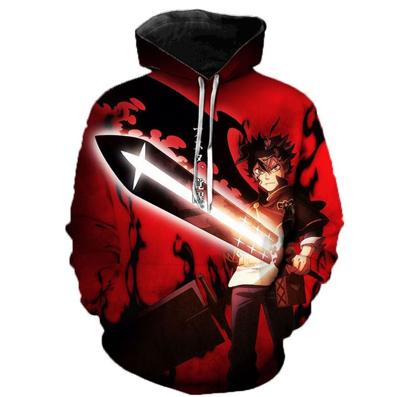 black clover anime hoodie