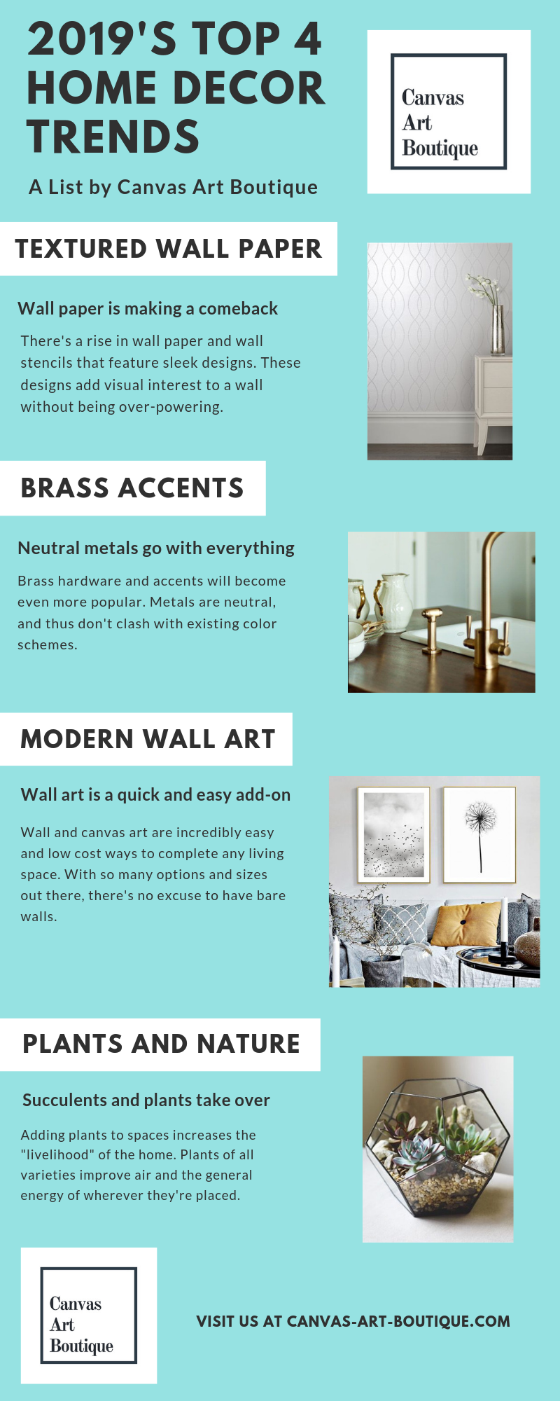 2019's Top 4 Home Decor Trends: An Infographic