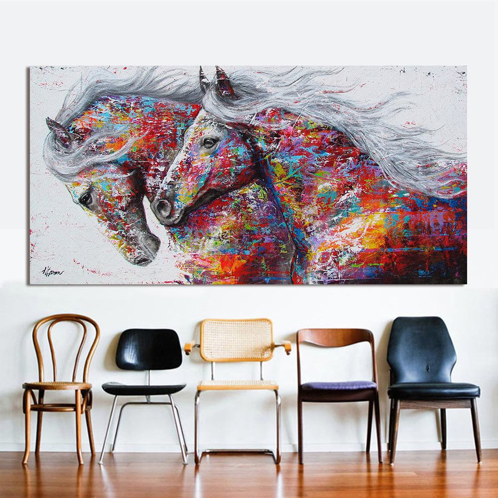 Buy Abstract Horses Canvas Wall Art Online Canvas Art Boutique
