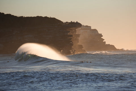 Wave breaking at Tamarama Beach